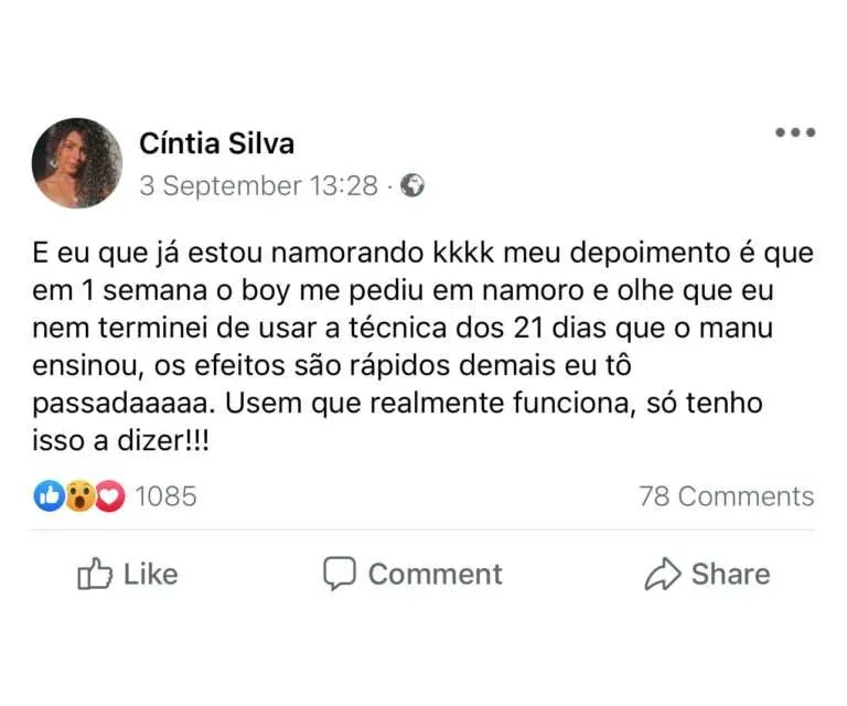 Encante os Homens Comentario 4